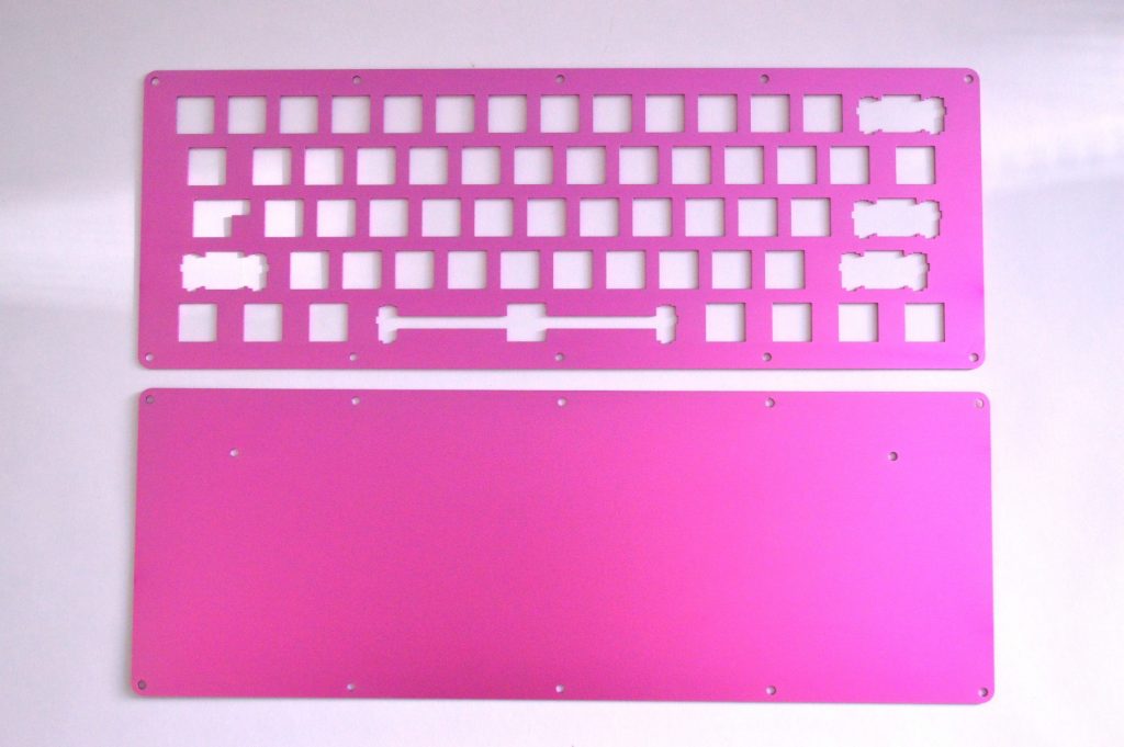 DIY LJD61UP 3 Piece Aluminum Glass Fiber Kit Pink 0 1upkeyboards