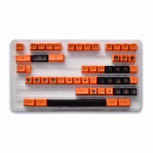 Maxkey Orange & Black Keycap Set-2332