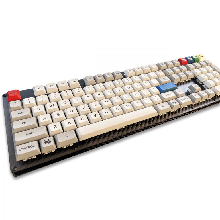 DIY Full Size Skeleton Carbon Fiber Keyboard Kit Black » 1upkeyboards